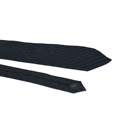 Галстук Emilio Corali сине-черный в клетку GIN-2150