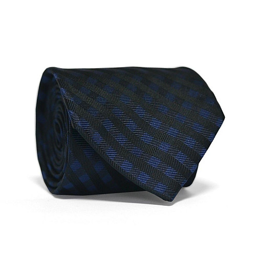 Галстук Emilio Corali сине-черный в клетку GIN-2150