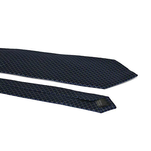 Галстук Emilio Corali мужской темно-синий в ромбики GIN-2151