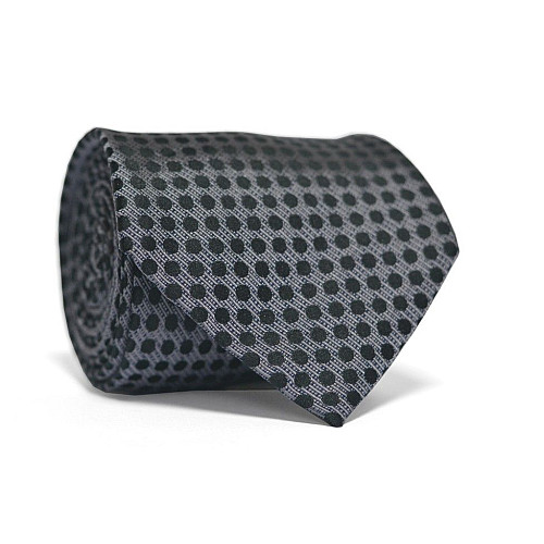 Галстук мужской Серый в Черный горошек Emilio Corali GIN-2153
