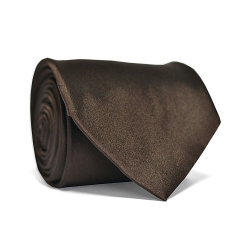 Галстук Emilio Corali темно-коричневый однотонный GIN-2154