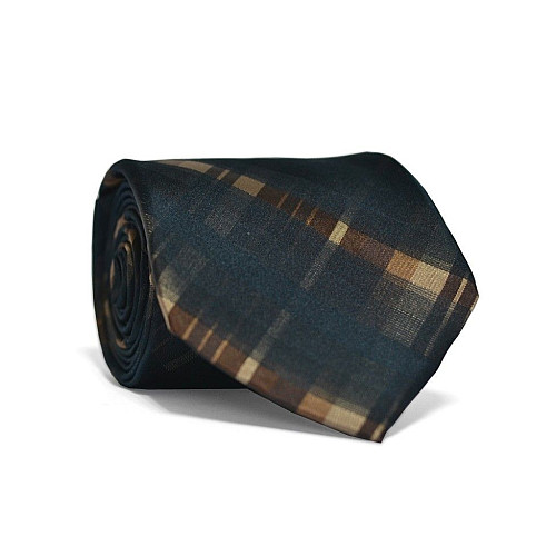 Галстук мужской Синий Коричневый с отливом Emilio Corali GIN-2156