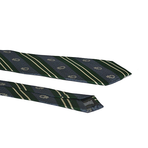 Галстук Emilio Corali мужской сине-зеленый в полоску GIN-2164