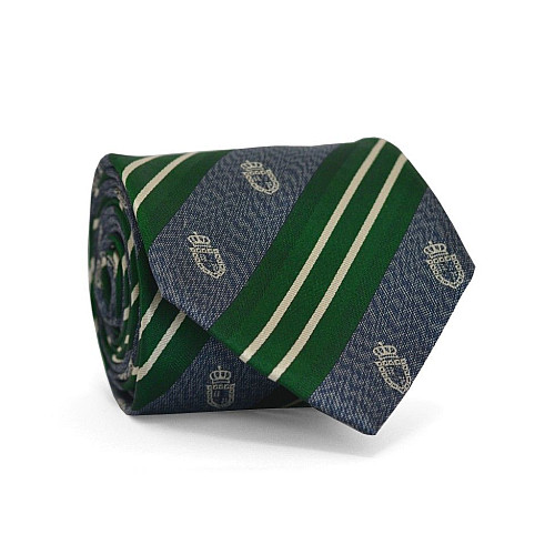 Галстук Emilio Corali мужской сине-зеленый в полоску GIN-2164