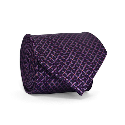 Галстук Emilio Corali мужской фиолетовый в ромбики GIN-2168