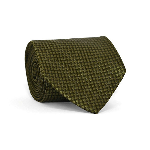 Галстук Emilio Corali мужской оливковый зернистый GIN-2171