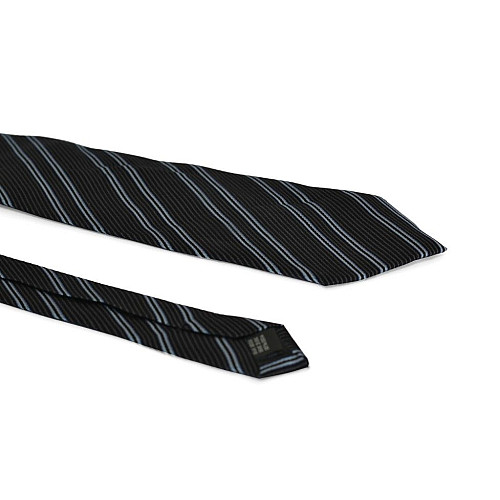 Галстук мужской Черный с полосками Emilio Corali GIN-2173