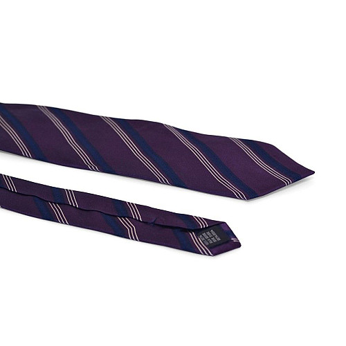Краватка Emilio Corali чоловіча фіолетова в смужку GIN-2178