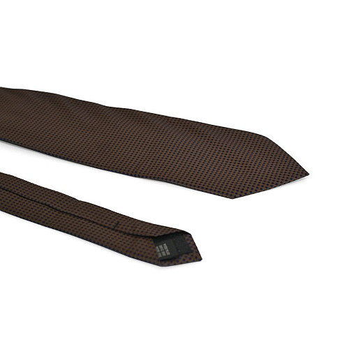 Галстук чоловічий Коричневий з Синіми крапками Emilio Corali GIN-2189