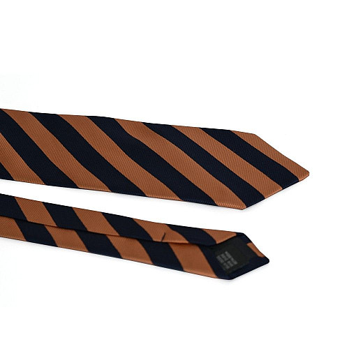 Краватка Emilio Corali синьо-помаранчева в смужку GIN-2198