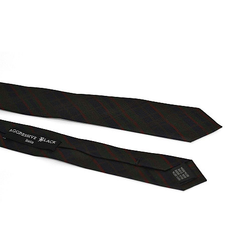 Краватка Aggressive & Black вузька зелена в клітинку GIN-2199