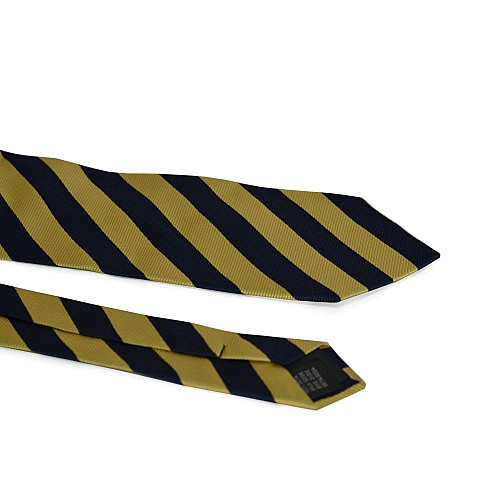 Галстук чоловічий Синій і золотий в полоску Emilio Corali GIN-2200