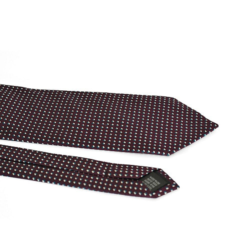 Краватка Emilio Corali чоловіча баклажанова в квадратики GIN-2203