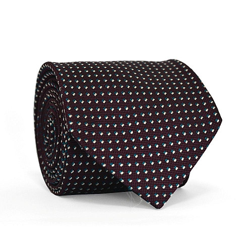 Краватка Emilio Corali чоловіча баклажанова в квадратики GIN-2203