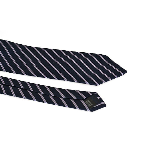 Галстук чоловічий Синій в фіолетову смужку Emilio Corali GIN-2209