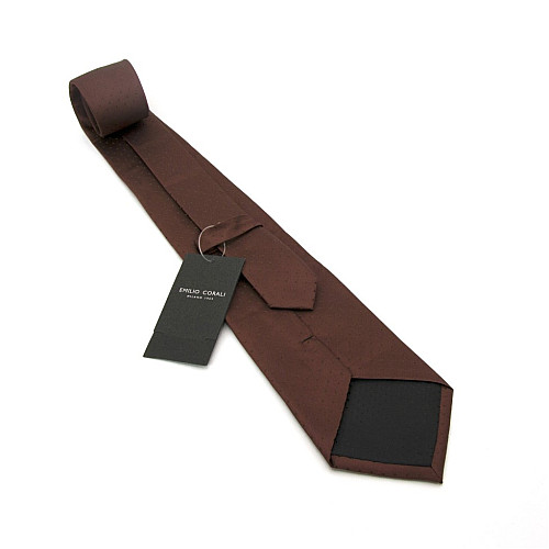 Галстук Emilio Corali коричневый горох GIN-2210
