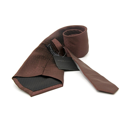 Галстук Emilio Corali коричневый горох GIN-2210