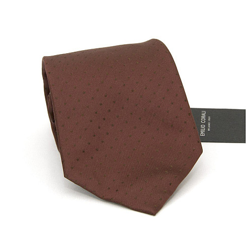 Галстук Emilio Corali коричневый горох GIN-2210