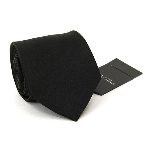 Краватка Emilio Corali чорна чоловіча 8,5 см GIN-2226