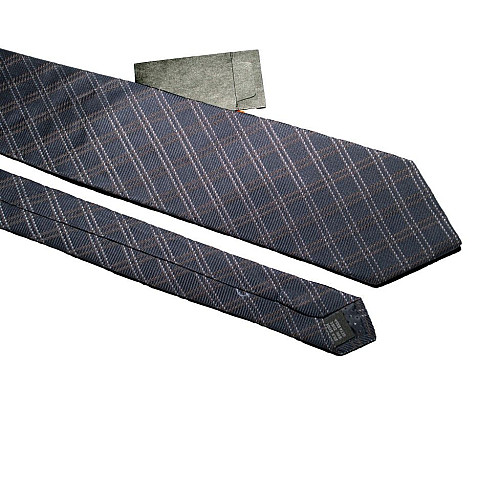 Краватка чоловіча Синя в Коричневу, блакитну смужку Emilio Corali GIN-2230