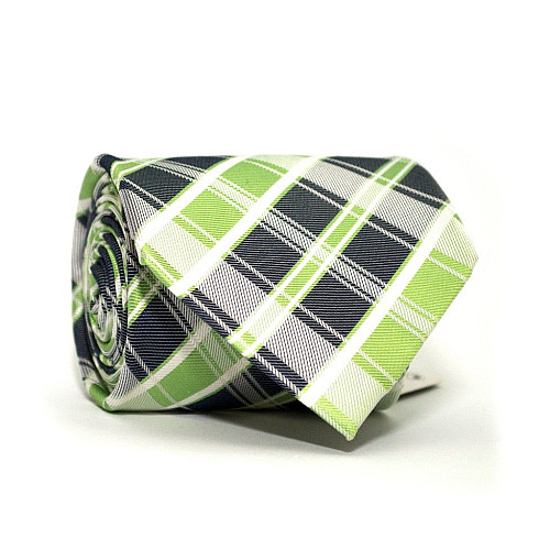 Галстук мужской Синий-Зеленый в клетку Emilio Corali GIN-2233