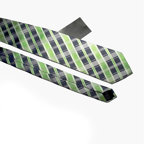 Галстук мужской Синий-Зеленый в клетку Emilio Corali GIN-2233