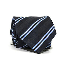 Галстук Синий в Бело-Голубую полоску Emilio Corali GIN-2236