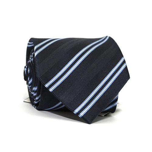 Галстук Синий в Бело-Голубую полоску Emilio Corali GIN-2236