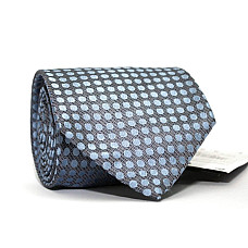 Краватка Сіра в Блакитний горошок Emilio Corali GIN-2239