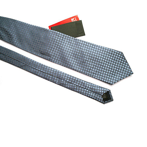 Краватка Сіра в Блакитний горошок Emilio Corali GIN-2239