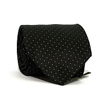 Краватка Emilio Corali чорна в крапки GIN-2240