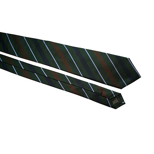 Краватка Emilio Corali зелена в смужки GIN-2241