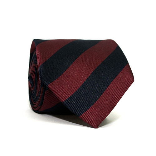 Краватка Emilio Corali синьо-бордова в смужку GIN-2247