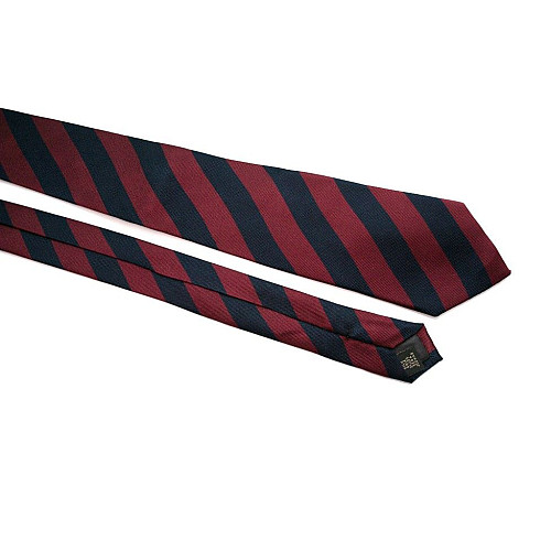 Краватка Emilio Corali синьо-бордова в смужку GIN-2247