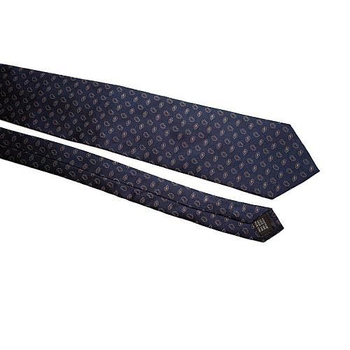 Галстук Emilio Corali синий пейсли-огурец GIN-2250