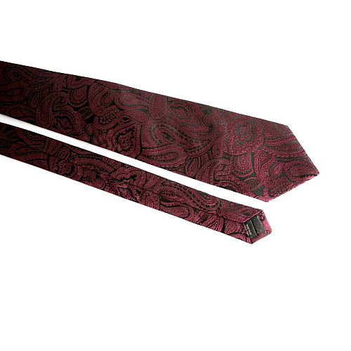 Краватка Emilio Corali бордова пейслі GIN-2256