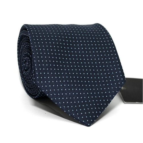 Краватка Emilio Corali синя з блакитними крапками GIN-2263