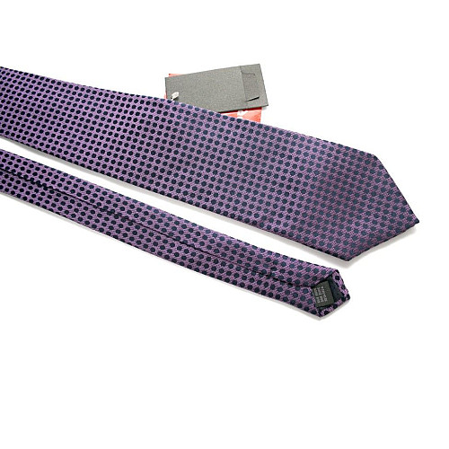 Краватка Фіолетова в Синій горошок Emilio Corali GIN-2270