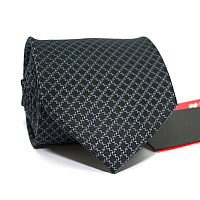 Брендова краватка Emilio Corali чорна в клітку GIN-2273