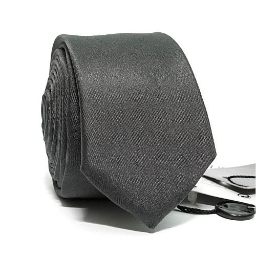 Галстук Aggressive & Black узкий темно-серый GIN-2274