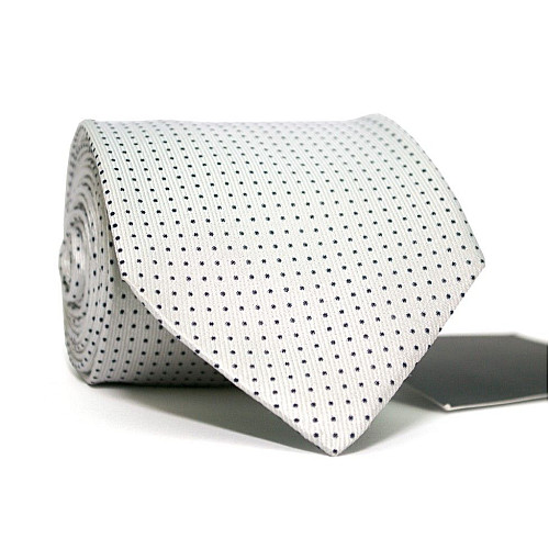 Краватка чоловіча Біла в Сині крапки Emilio Corali GIN-2342