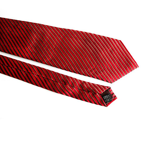 Краватка чоловіча Бордова в Коричневі смужки GIN-2343