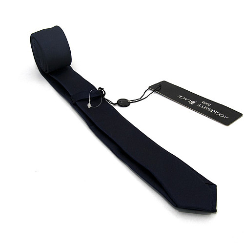 Вузька краватка Aggressive & Black темно-синя GIN-2344