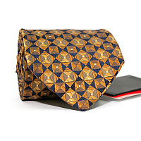 Краватка чоловіча Золота в Сині трикутники Emilio Corali GIN-2348