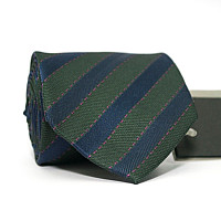 Галстук Emilio Corali зелено-синий в полоску GIN-2350