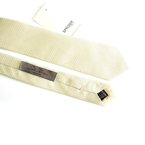 Узкий галстук Sakis Rouvas белый-айвори в полоску GIN-2351