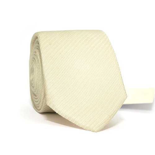 Узкий галстук Sakis Rouvas белый-айвори в полоску GIN-2351