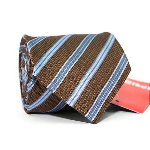 Галстук мужской Кориневый в Голубую полоку Emilio Corali GIN-2352