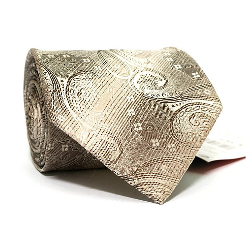 Галстук мужской Бежевый с узором Emilio Corali GIN-2358