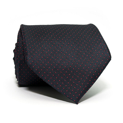 Краватка чоловіча Темно-Синя в червоні крапки Emilio Corali GIN-2367